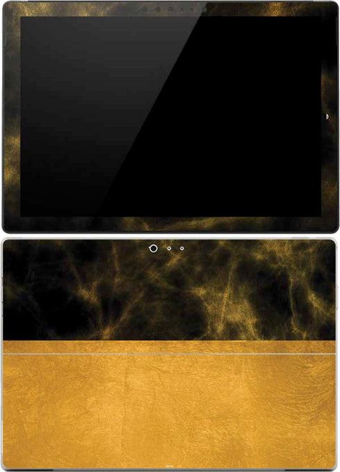 Black and Gold Split Marble Surface Pro (2017) Skin